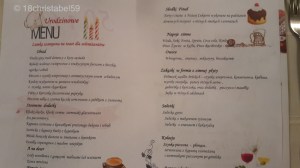 Menu für den Tag